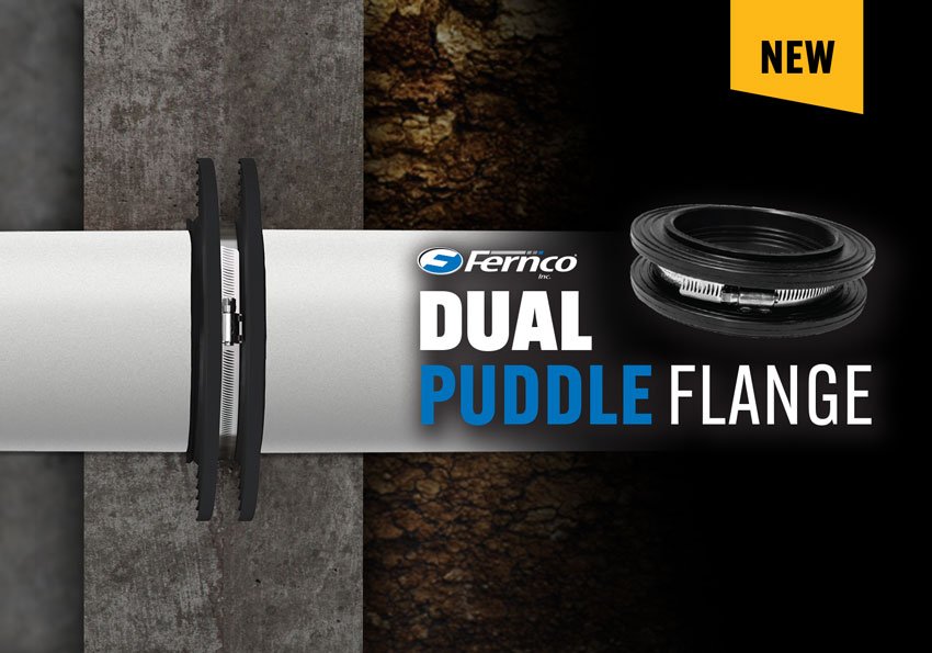 Fernco Introduces New Dual Puddle Flange with Enhanced Water and Radon Barrier