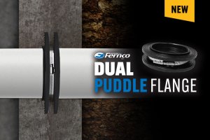 Fernco Introduces New Dual Puddle Flange with Enhanced Water and Radon Barrier